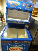 Ice Cream Display Freezer with Refrigerated Display Unit to Rear Branded Nestle