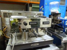 Monroc Two Head Espresso Machine Complete with Fracino Grinder and Expobar Knockout Drawer