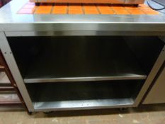 Mobile Stainless Steel Serveover Counter with Tiled Top