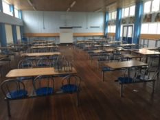 *Combination Table and Bench Set (As Located in Cafeteria) Consisting Of Six Two Seat, Eighteen Four