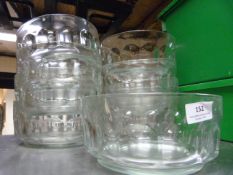 Nine Glass Fruit Bowls