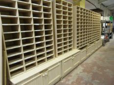 Run of Lined Oak Pigeon Holes