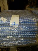 Twelve 90x90 Blue and White Gingham Table Cloths