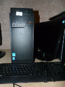 *Lenovo Desktop Computer with Windows 8 OS, Flat Screen Monitor and Keyboard