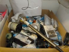 *Box Containing Assorted Electrical Fittings, Lights, etc.