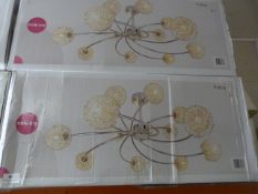 *Two Pallas Contemporary Ceiling Lights (Chrome)