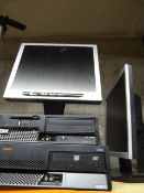 *Two Desktop Computer Towers and Two Flat Screen Monitors with Windows XP OS