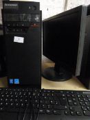 *Lenovo Desktop Computer with Windows 8 OS, Flat Screen Monitor and Keyboard