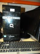 *Compaq Desktop PC With Windows 8 OS, Monitor and Keyboard