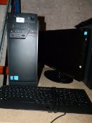 *Lenovo Desktop Computer with Windows 8 OS, Flat Screen Monitor and Keyboard
