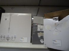 *Four Assorted Chrome and Glass Ceiling Lights