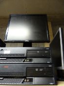 *Two Desktop Computer Towers and Two Flat Screen Monitors with Windows XP OS