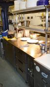 1 x Precision Pro Gastro Refrigerator - On Castors With Overhead Shelving - Model HCU311 - Stainless