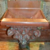 1 x Copper Gutter Leader Hopper Head - Customised Wall Mounted Sink Basin - This is a reclaimed
