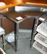 1 x Stainless Steel Corner Workbench - H81 x W94 x D52 cm - Ref B033 - CL150 - Location: Canary