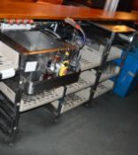 1 x Stainless Steel Workstation For Behind Bars - 8 Pint Pot Tray Capacity, POS Till Holder and an