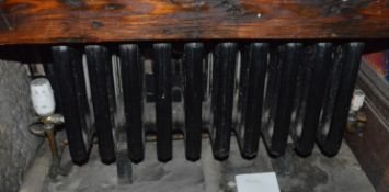 1 x Clyde Cast Iron 10 Column Radiator Finished in Black - H38 x W65 x D25 cms - CL150 - Location: