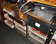 1 x Stainless Steel Workstation For Behind Bars - 8 Pint Pot Tray Capacity, POS Till Holder and an