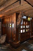 1 x Vestibule Door Entrance - Beautifully Crafted With Glass Panels - H230/250 x W192 x D235 cms -