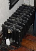 1 x Clyde Cast Iron 10 Column Radiator Finished in Black - H38 x W65 x D25 cms - CL150 - Location: