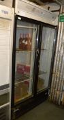 1 x Staycold HD1140 Drinker Display Chiller - Untested - Needs Attention - H201 x W102 x D67 cms -