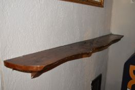 1 x Decorative Wooden Wall Shelf - Size 163 x 24cm - CL150 - Location: Canary Wharf, London, E14