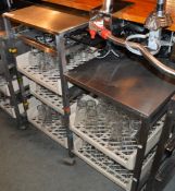 1 x Stainless Steel Pint Pot Tray Unit - 6 Pint Pot Tray Capacity - Pot Trays Included - Perfect For