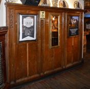 1 x Section of Antique Oak Wall Panelling - Reclamation - Size Length 260cm x Height 198cm x 14cm