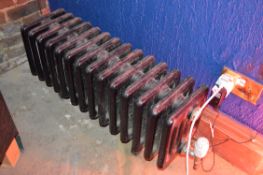 1 x Clyde Cast Iron 14 Column Radiator Finished in Black - H38 x W65 x D25 cms - CL150 - Location: