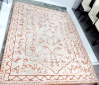 1 x LIGNE ROSET Wool Rug 250 X 200 Orange / White (Ph1) - Ref: 3597962 - CL087 - Location: