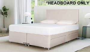 1 x TEMPUR Ardennes / Marseille Plain Kingsize Headboard - Colour: Biscuit - Ref: 2975110 - SIZE:
