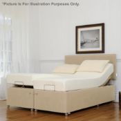 1 x TEMPUR Ardennes Adjustable Massage Divan - Long Single 90x200cm - Colour: MINK - Ref: