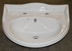 10 x Vogue Bathrooms DAVENPORT Two Tap Hole SINK BASINS - Basins Only - Pedestals Not Included -