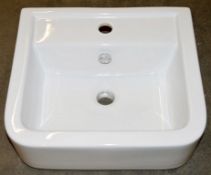10 x Vogue Bathrooms OPTIONS Single Tap Hole SEMI RECESSED SINK BASINS - 450mm Width - Brand New
