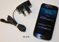 1 x Samsung Galaxy S4 Mini Mobile Phone - Pebble Blue - GT-19195 - Features Dual Core 1.7ghz