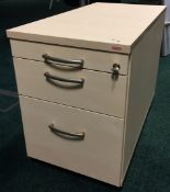1 x Mikomax Three Drawer Pedestal - CL198 - Features File Drawer, Storage Drawer and Organiser -