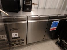 1 x William 3-Door Commercial Mobile Counter Fridge - Model: HJBTC3U R1 - Stainless Steel - L184cm x