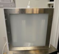 1 x Illuminated Signage Cabinet - Size: H53 x W50 x D8cm - Ref: BL015 (GFFA) - CL120 - Location: