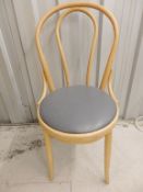 22 x Quality Chairs With Grey Leather Seats - Upmarket London Restaurant Closure - CL121 - Location:
