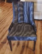 1 x Bespoke Handcrafted Button Back Chair - In A Rich 