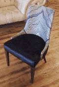 1 x Bespoke Handcrafted Button Back Chair In Black Velvet & 