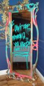 1 x Bespoke Full Length Antique Style Mirror Featuring A Provocotive  Slogan - Specially