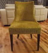 1 x Chair Crocodile Style In Green Chenille - Dimensions: W x H x D - Ref: DE090 (RBED) - CL122 -