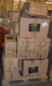 Pallet Lot of 5 x Vogue Bathrooms BELTON Two Tap Hole SINK BASINS With Pedestals - 580mm Width -