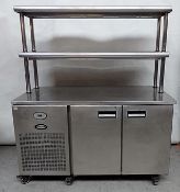 1 x Foster Pro Gastro Refrigerator - On Castors With Overhead Shelving Units - Model PRO1/2L -