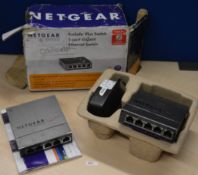 2 x Netgear Prosafe Plus 5 Port Ethernet Switches - Model GS105E - Includes Power Adaptor -