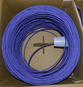 1 x Box of Excel Cat 6 Unscreened (U/UTP) Cable LSOH Violet - Part Used Box - Product Code 100-071 -