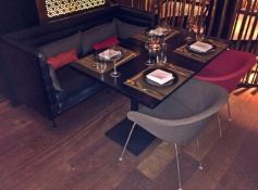 Rectangular Free Standing Booth Style 2 and a half seater luxurious Sofa tastefully furnished in