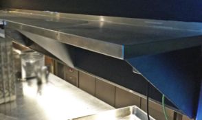 2 x Parry Stainless Steel Wall Shelves - Please note there will be a dismantling fee of £5 plus