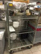 1 x Metal Transporter Trolley Cage With 3 Levels - Dimensions: H145 x W60 x D79cm - CL128 -